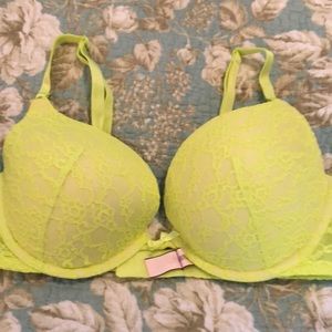 Victoria’s Secret Lime green bra size 34D.